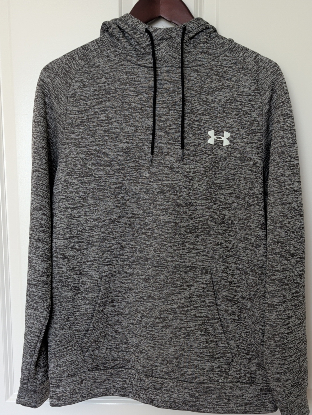 Under Armour Men's Pullover Hoodie With Kangaroo Pocket - Heather Gray - Size M
